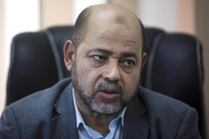 Hamas Senior Official Mousssa Abu Marzuk speaking to AP reporters Photo- AP
